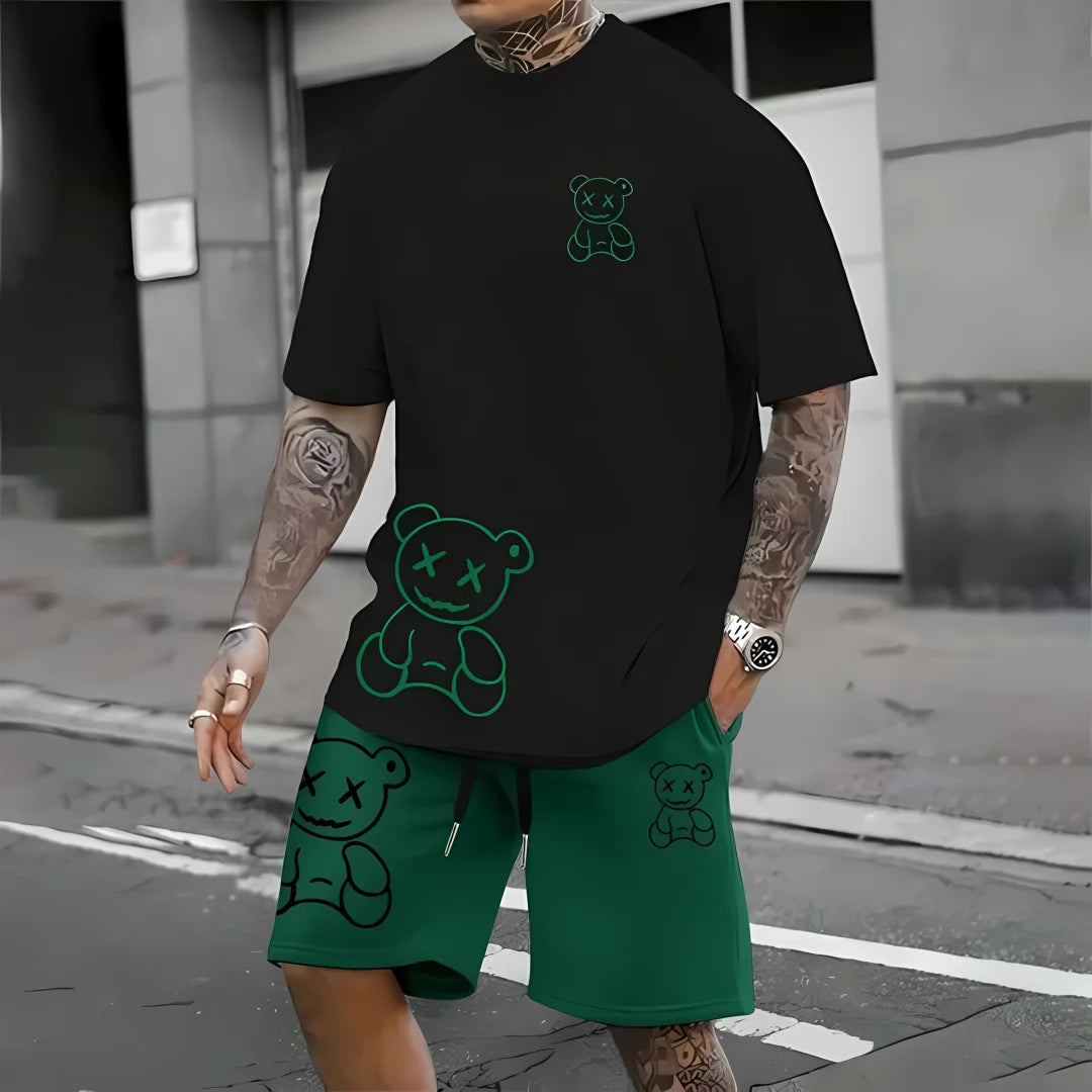 Men's Graphic T-Shirt & Shorts Set