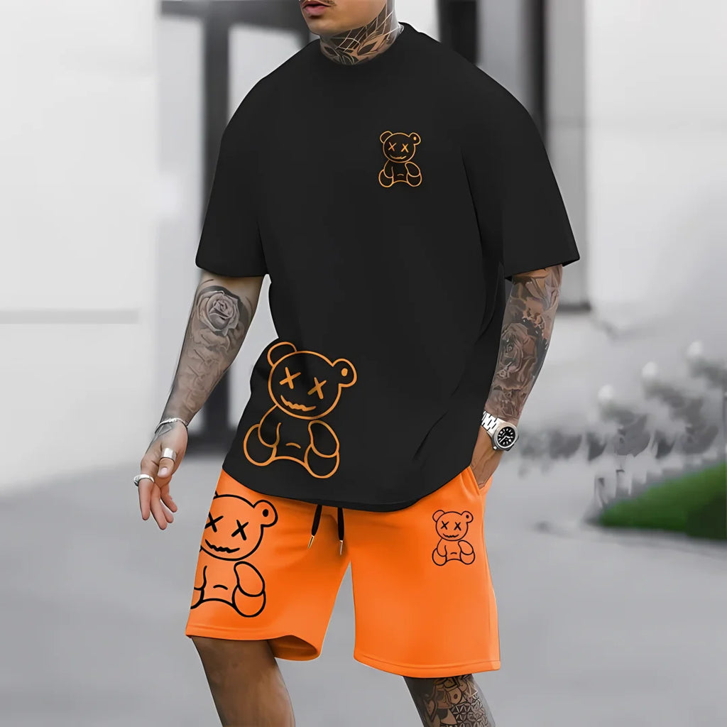 Men's Graphic T-Shirt & Shorts Set