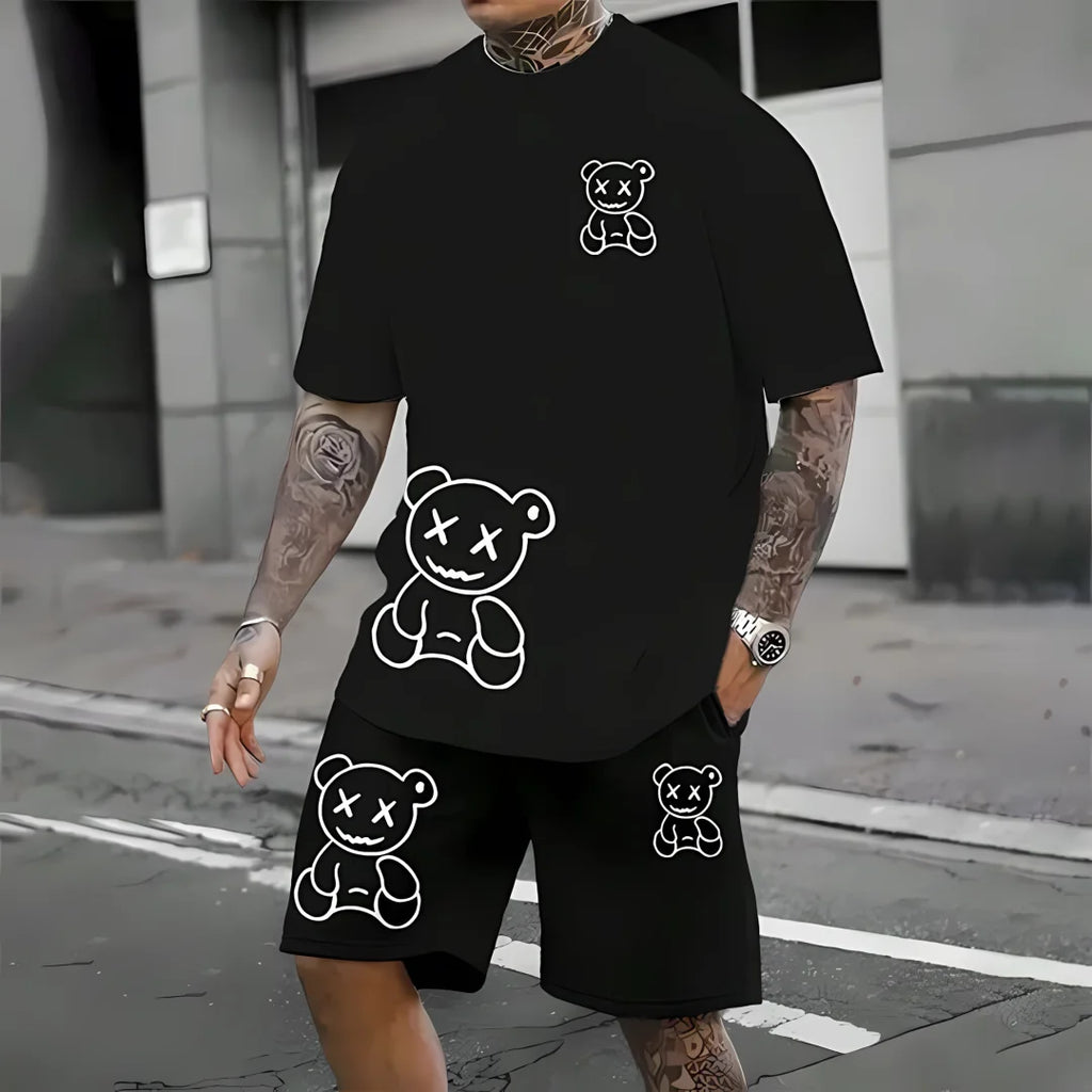 Men's Graphic T-Shirt & Shorts Set